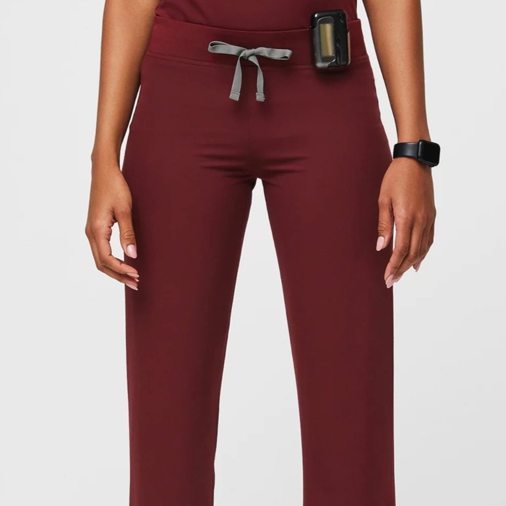 FIGS burgundy livingston scrub pants